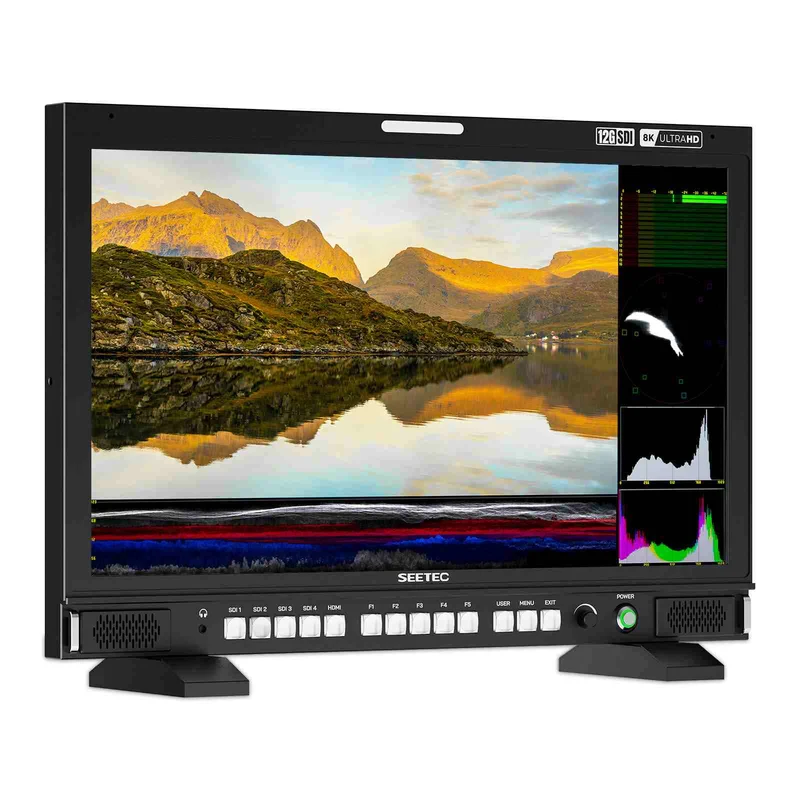 Monitor broadcast SEETEC S24 da 23.8 pollici 4K/8K ad alta luminosità 1000 nit 4x12G-SDI HDMI UltraHD 3840x2160
