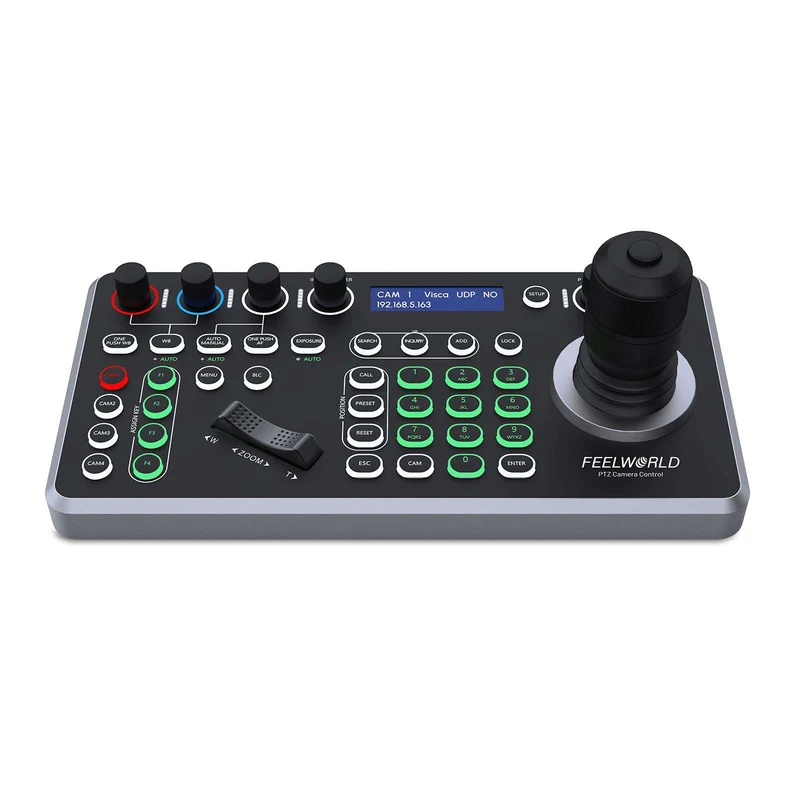 Controller per telecamera PTZ FEELWORLD KBC20 Joystick Tastiera Controllo Protocollo di controllo multiplo PoE supportato