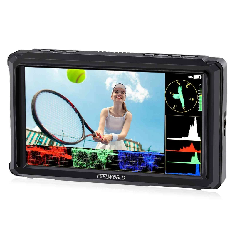 FEELWORLD FW568 PRO Monitor per fotocamere DSLR da 6 pollici, 1200 nit, alta luminosità, 4K, HDMI, 60Hz