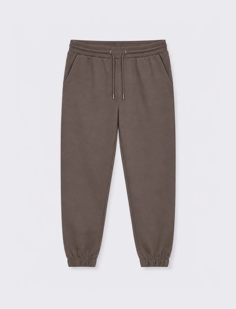 PANTALONI JOGGER BASIC IN PIQUET - Grigio