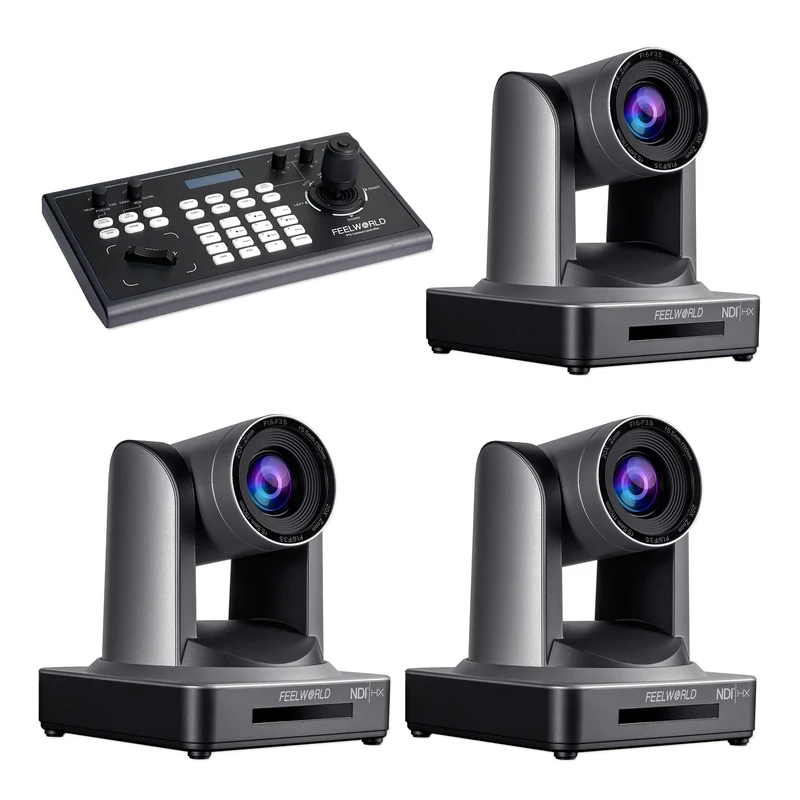 Set bundle controller PTZ FEELWORLD KBC10 e 3 telecamere PTZ NDI20X