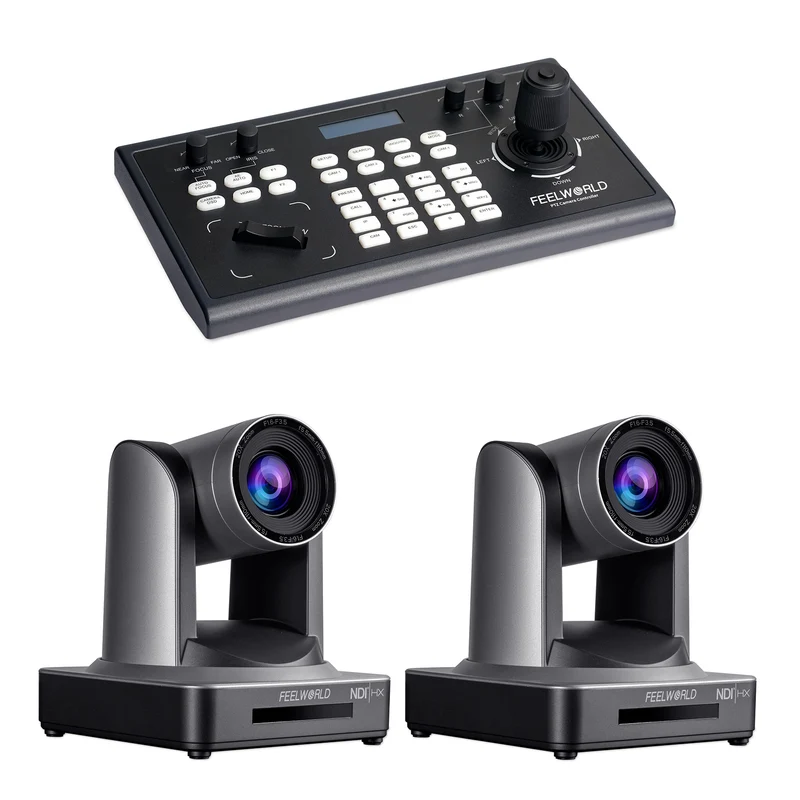 Set bundle controller PTZ FEELWORLD KBC10 e 2 telecamere PTZ NDI20X