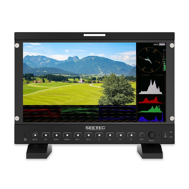 Monitor broadcast ad alta luminosità SEETEC P133 PRO da 13.3 pollici e 1000 nit con LUT della forma d'onda HDMI SDI