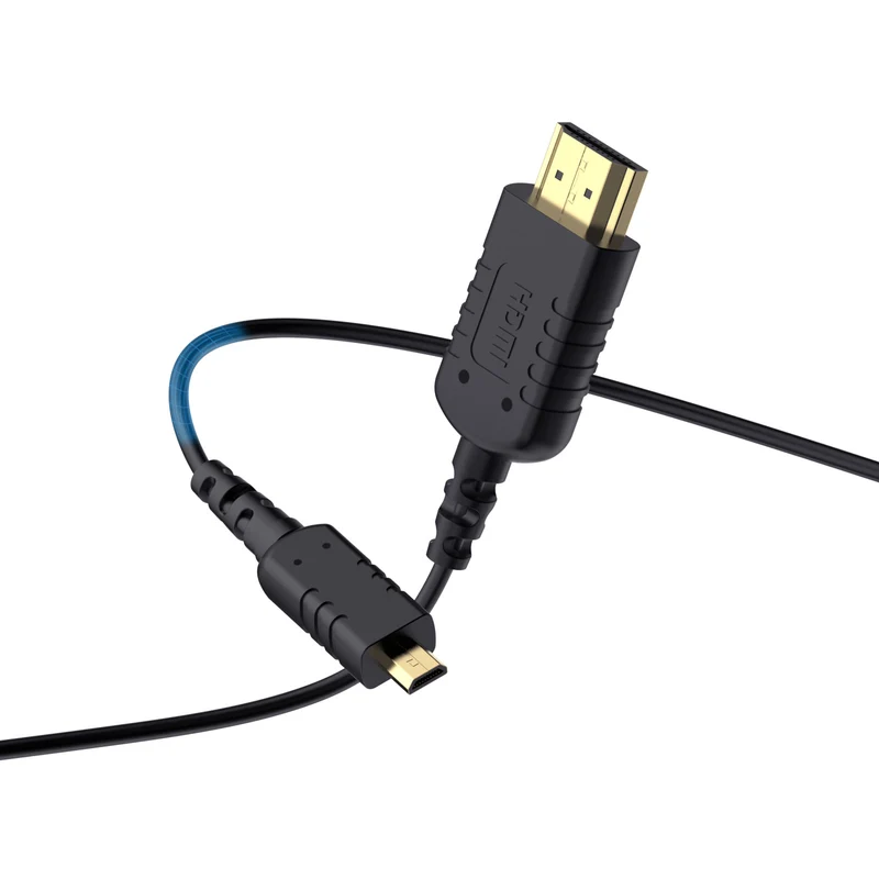 FEELWORLD Cavo micro HDMI a HDMI ultra sottile 4K da 1.5 piedi, cavo HDMI 2.5 sottile da 2.0 mm, supporta 4K a 60 Hz ad alta velocità 2160p 1080p 18 Gbps 3D HDR per fotocamera, videocamera
