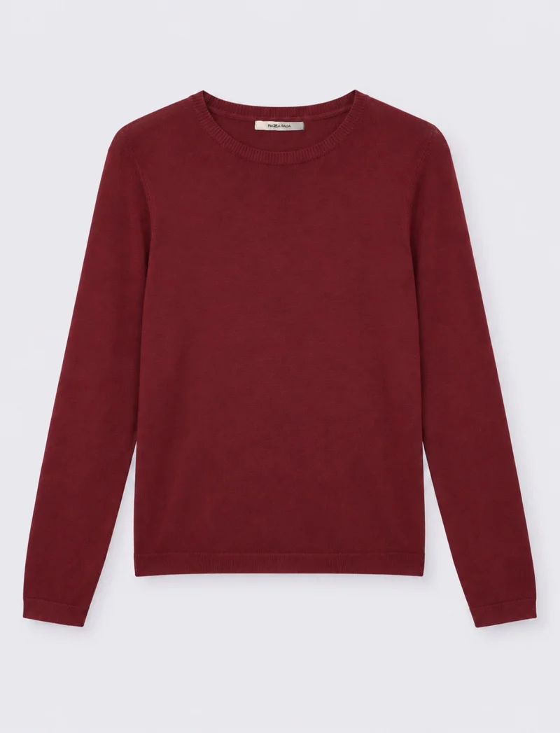 MAGLIA ML BASIC - Rosso rubino