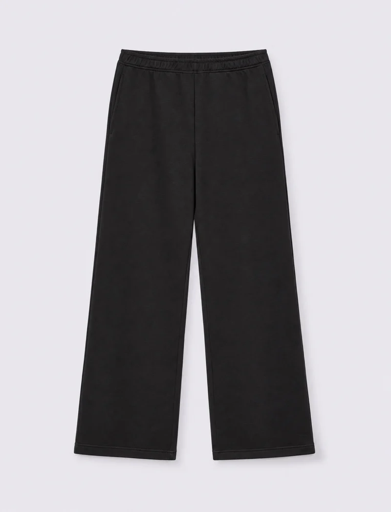 Pantalone jogger con elastico in vita - Nero