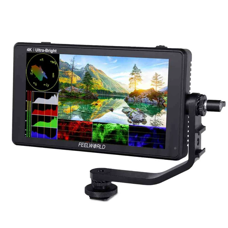 FEELWORLD LUT6 Monitor da campo ultra luminoso da 6 pollici 2600 nit per fotocamere DSLR Touch Screen HDR 4K HDMI