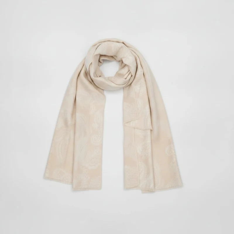 Foulard paisley leggero e trendy - Beige