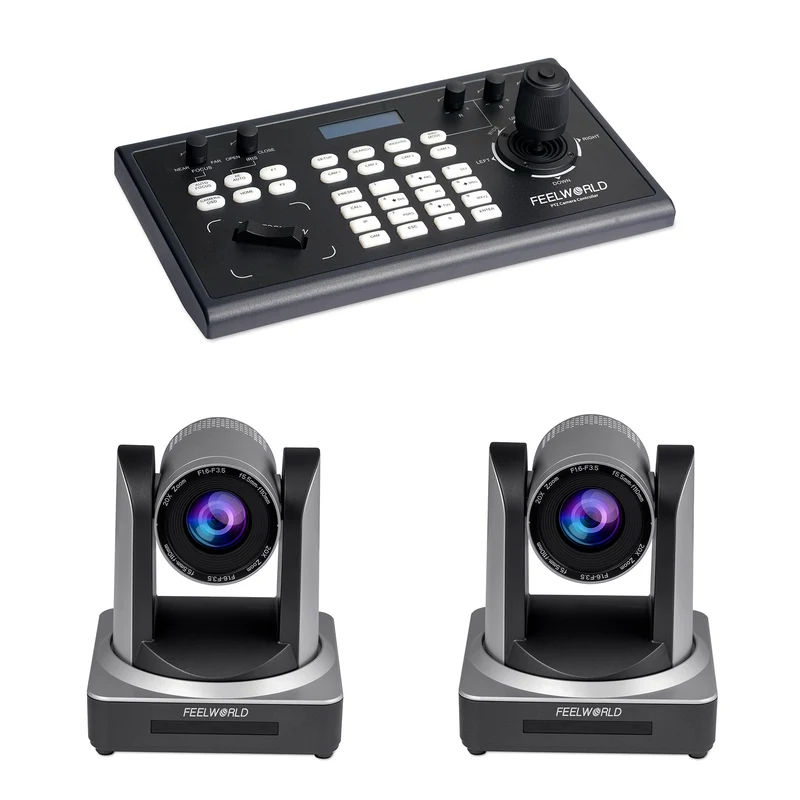 Set bundle controller PTZ FEELWORLD KBC10 e 2 telecamere PTZ POE20X