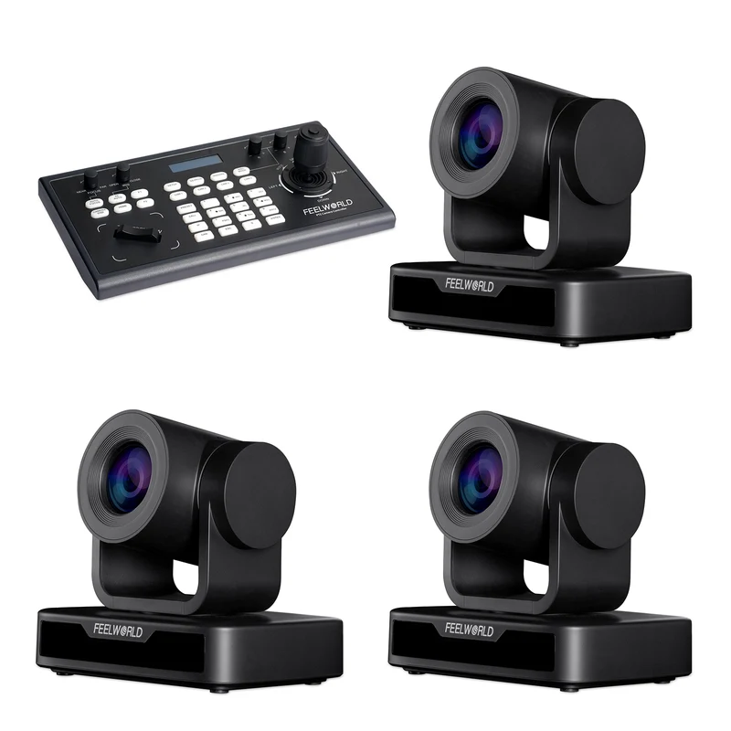 Set bundle controller PTZ FEELWORLD KBC10 e 3 telecamere PTZ USB10X