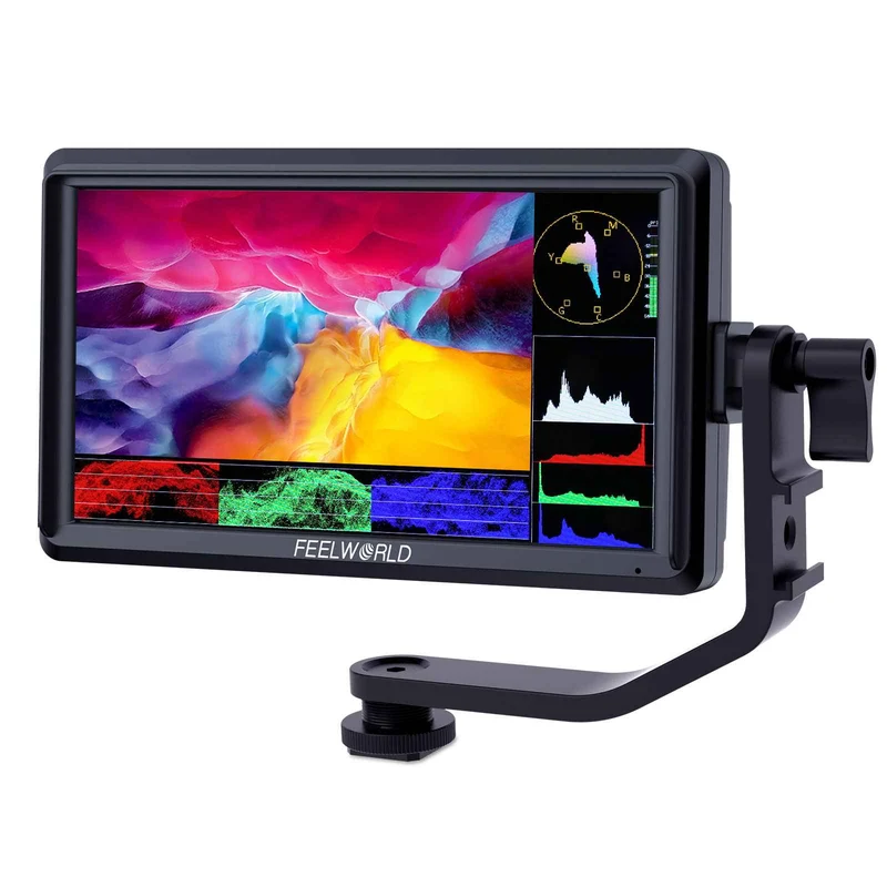 FEELWORLD S55 V3 Monitor da campo per fotocamera DSLR da 6 pollici, 450 nit, con assistenza video, IPS, 1920x1152, 4K, uscita HDMI DC e LUT 3D.