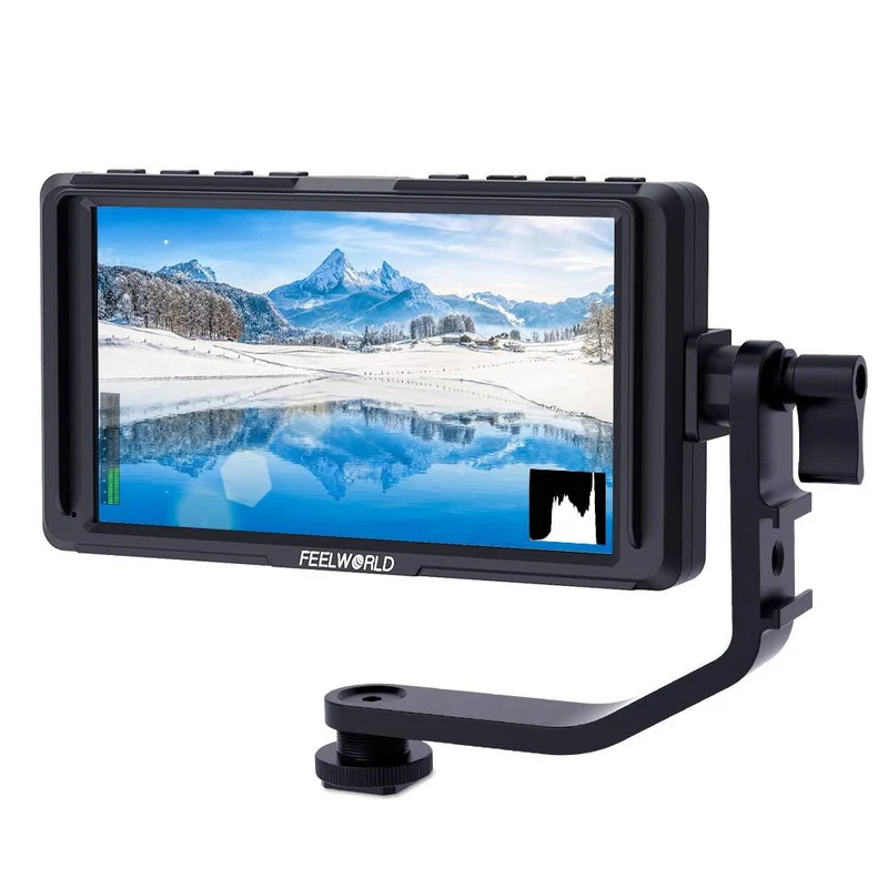 FEELWORLD F5 5 pollici piccoli 4K HDMI DSLR sul monitor della videocamera full HD 1920x1080 con assistenza al picco Uscita DC
