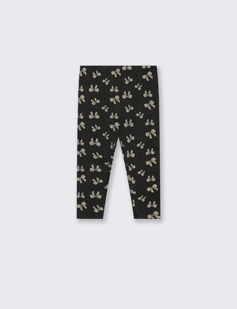 Leggings in jersey con stampa all over - Grigio piombo