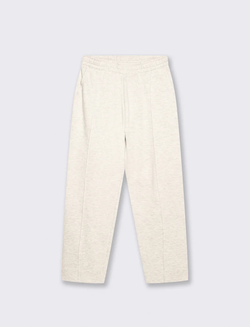 Pantaloni Jogger Baggy Straight Fit - Grigio chiaro mel.