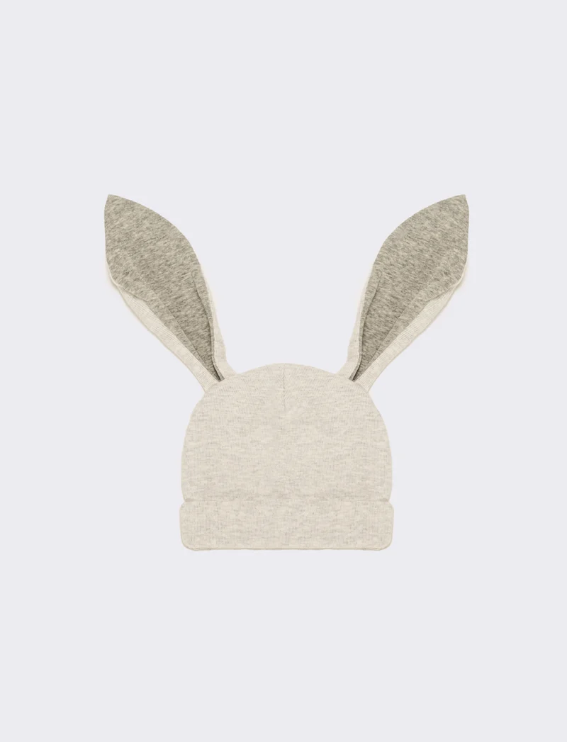 Cappello neonata orecchie lunghe - Grigio