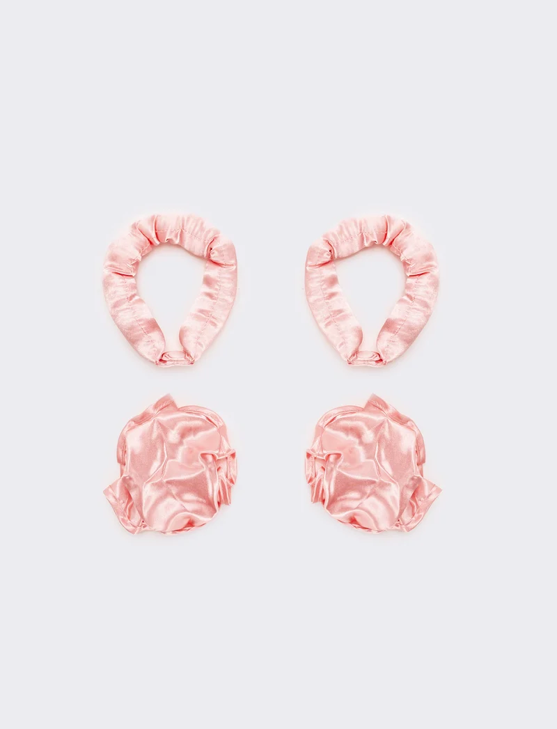 Bigodone set boccoli - Rosa