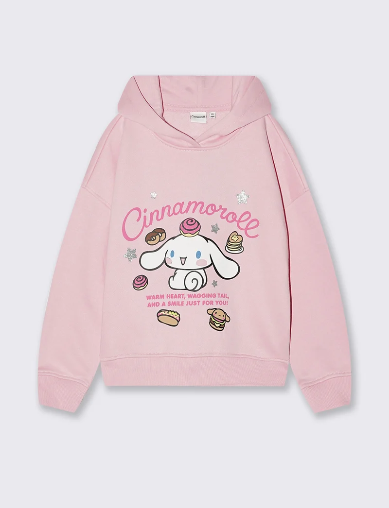 Felpa con cappuccio Cinnamoroll manica lunga - Rosa