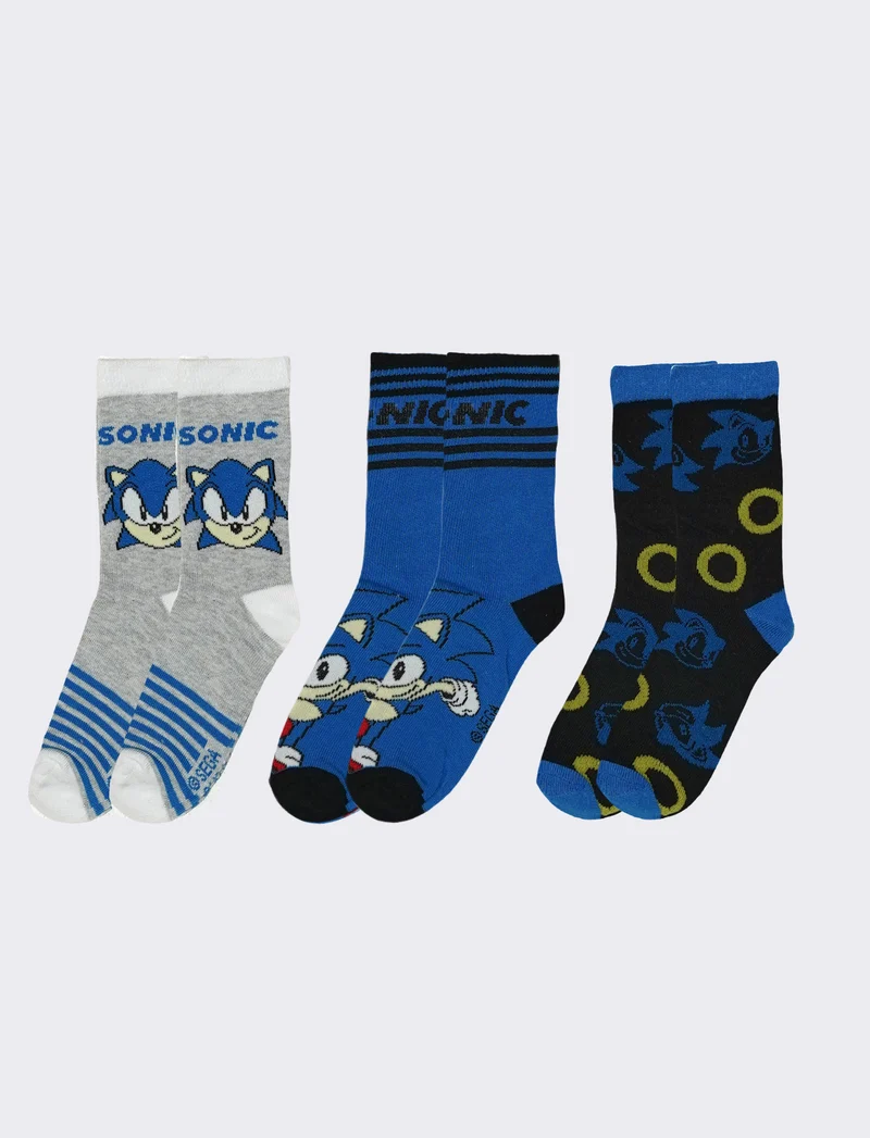 Tris di calzini con licenze famose - Blu