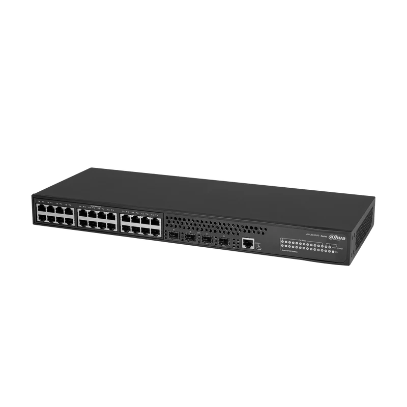 Switch Gigabit gestito a 5500 porte DAHUA AS24-4GT28XF con RJ24 a 45 porte e SFP+ 4G a 10 porte