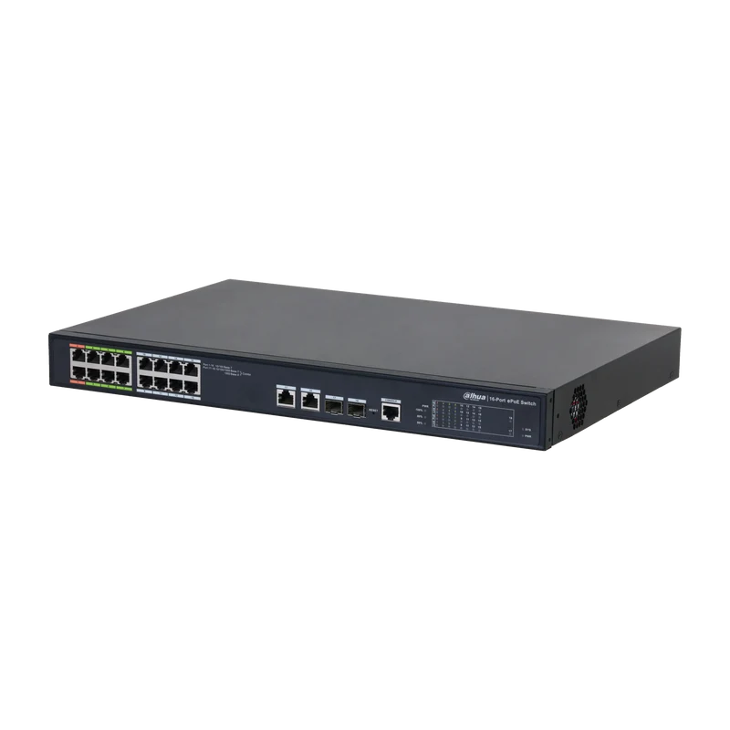 Switch gestito a 2218 porte DAHUA LR16-240ET-18 con ePoE a 8 porte e PoE a 8 porte