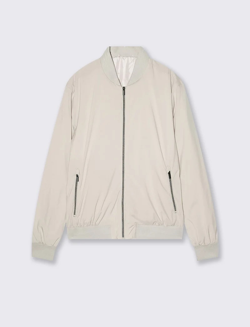Bomber Basic in Tessuto Tecnico - Sabbia