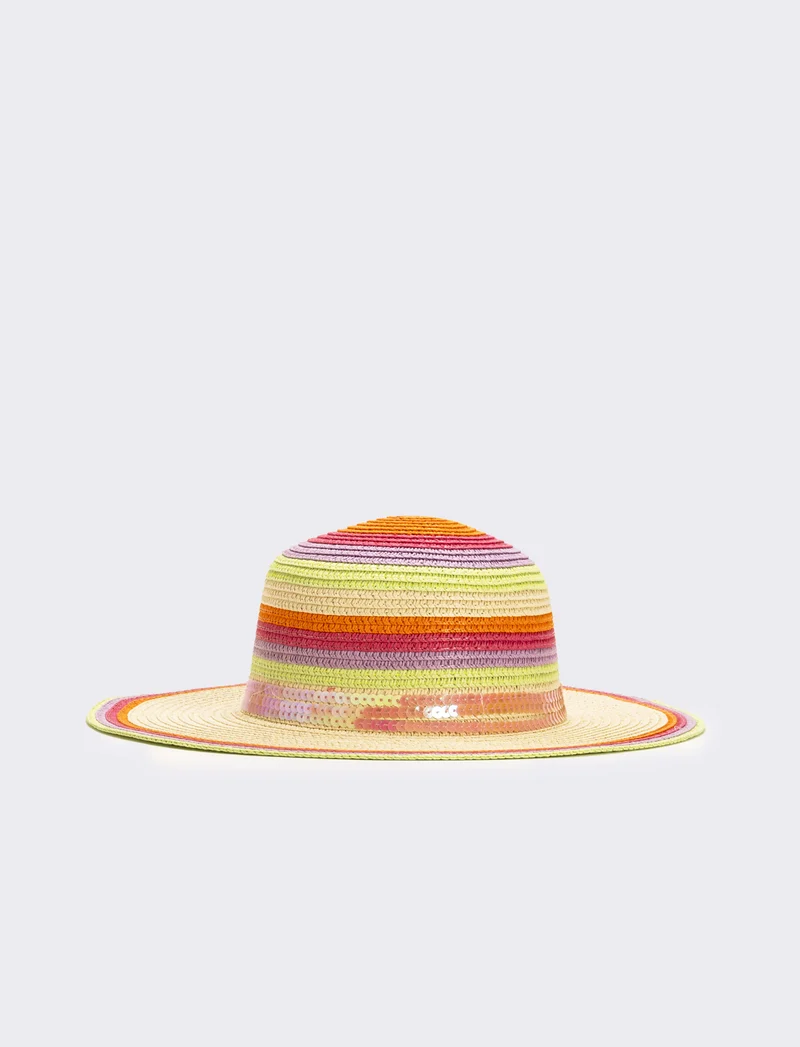 Cappello bambina falda larga con pailletes - Multicolore