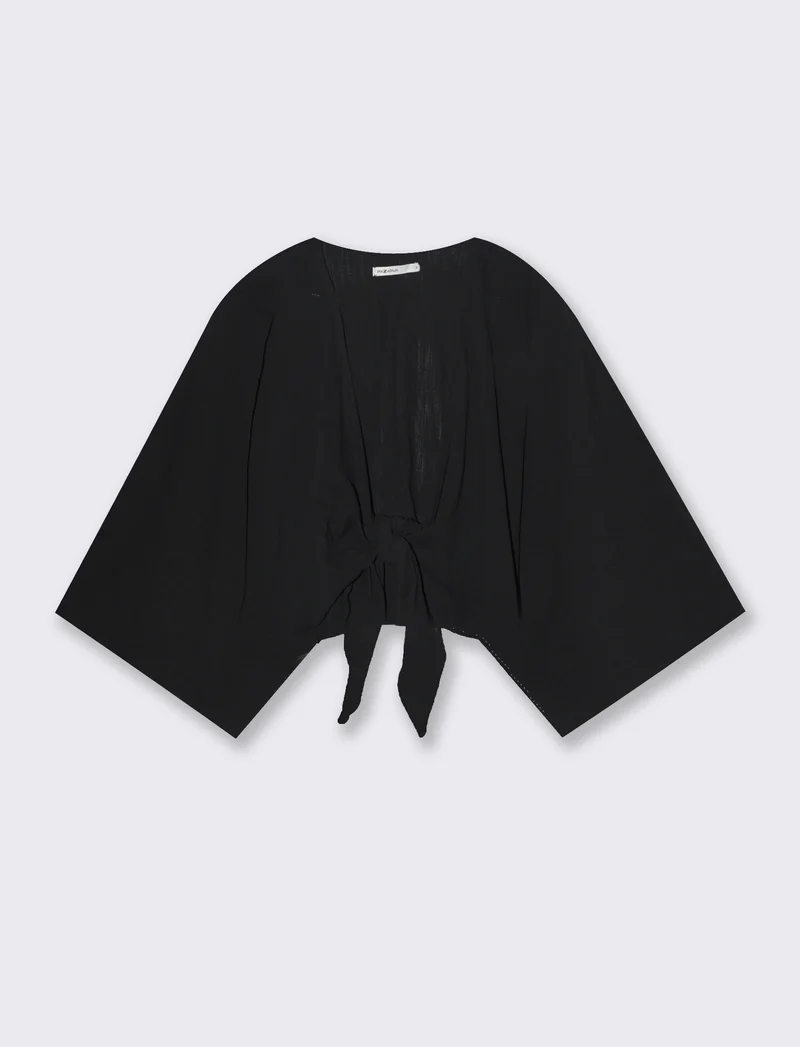 Casacca modello kimono da donna - Nero