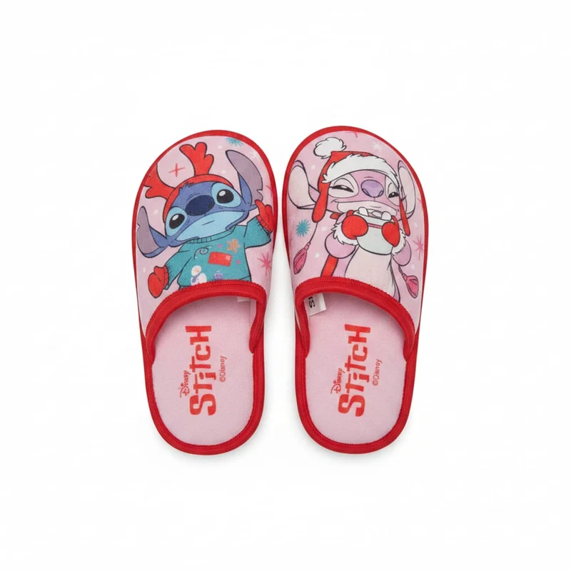 Pantofola Natale Stitch&Angel rosa bambini - Rosa