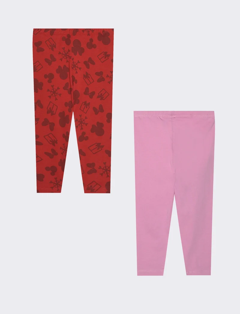Leggings natalizi Disney con Minnie - Rosso