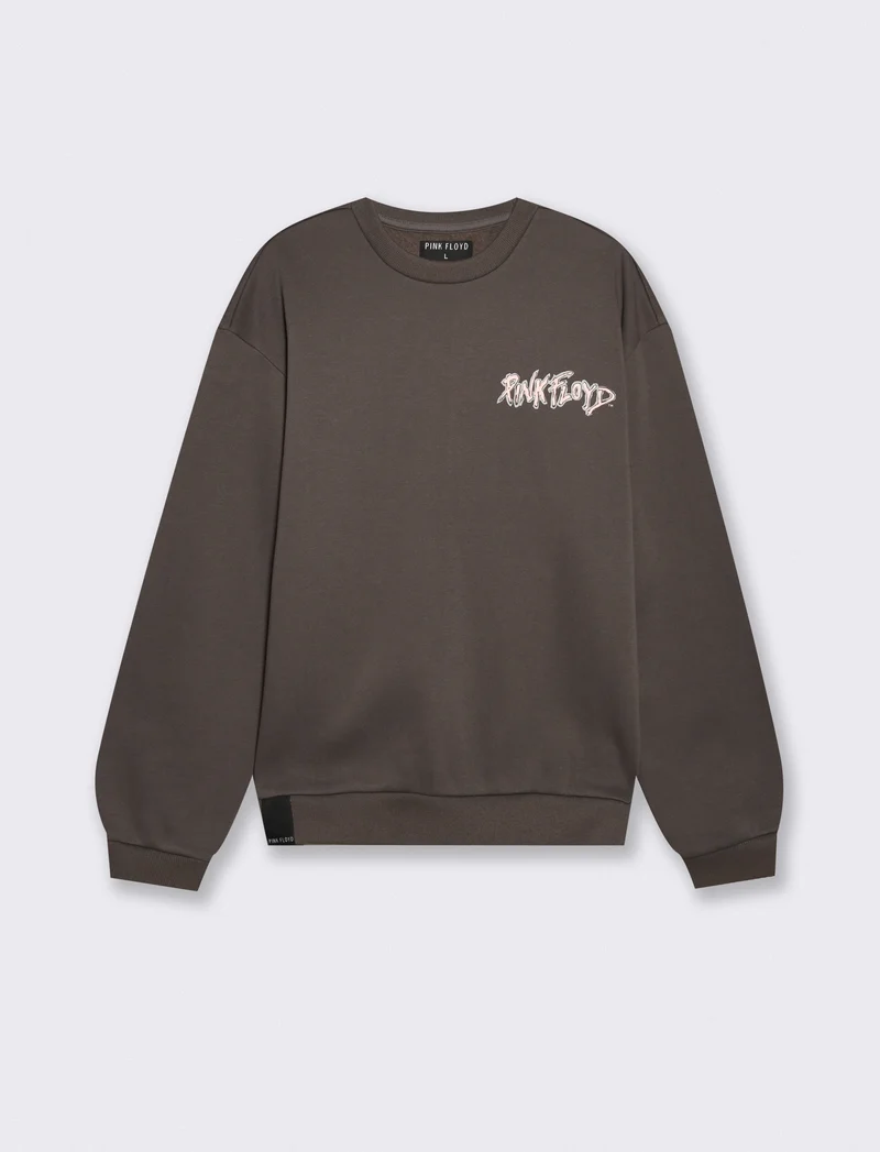 Felpa girocollo Pink Floyd uomo boxy fit - Grigio piombo