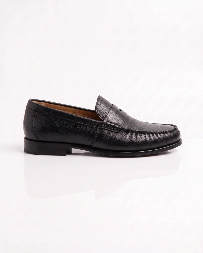 Mocassino arricciato in poliuretano - Nero
