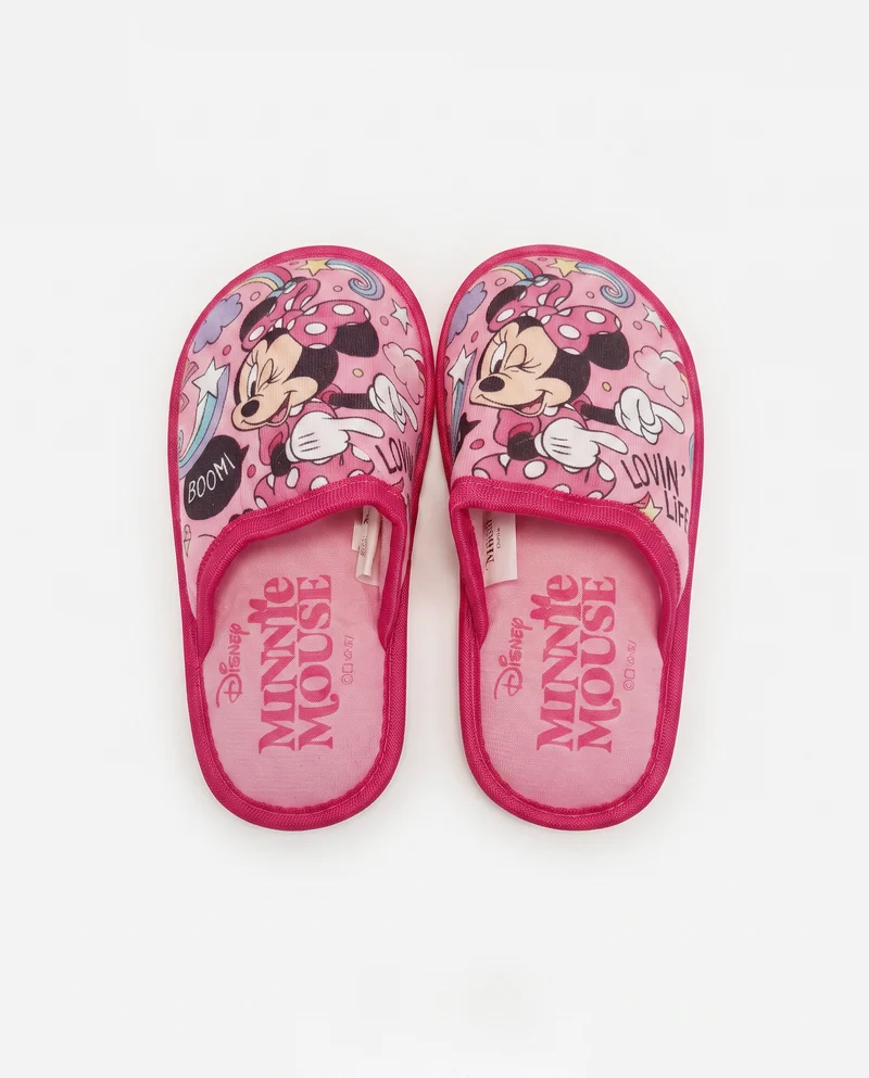 Pantofola fuxia con stampa Minnie - Fuxia