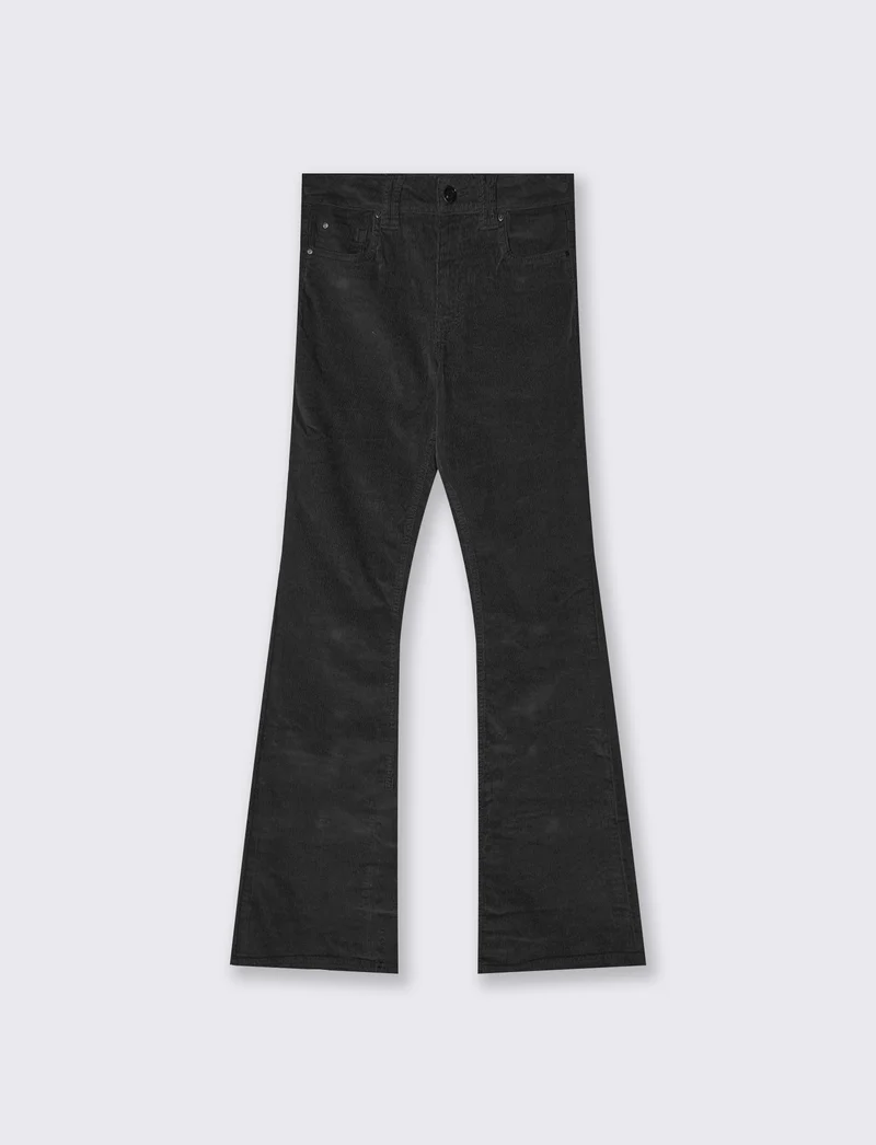 Pantalone bootcut vita regolare - Nero