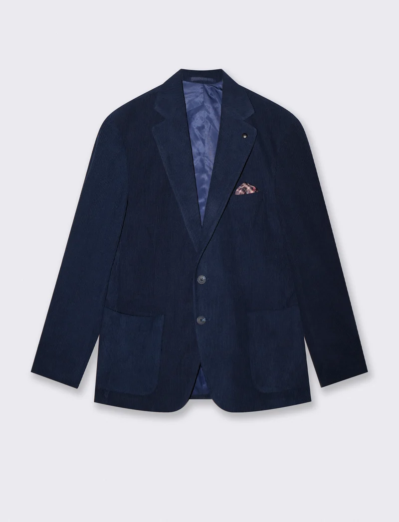 Blazer in velluto formal fit elegante - Blu