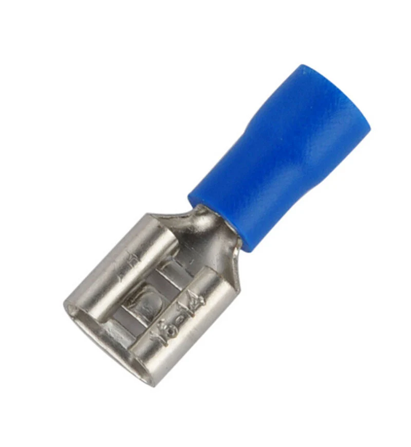 Terminali a forcella femmina blu da 4.8 mm / confezione da 100