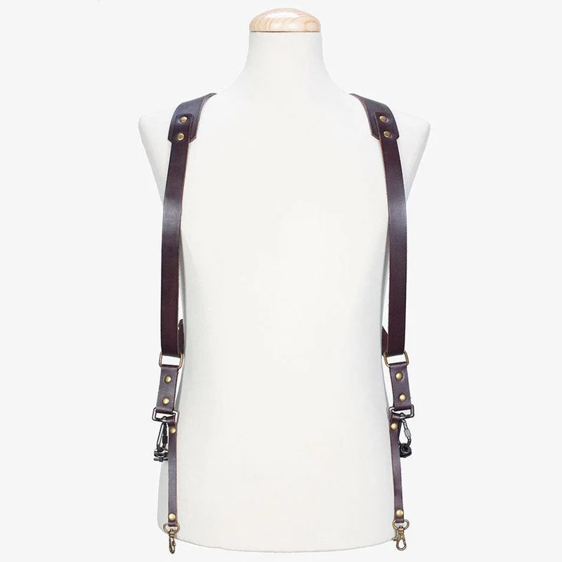 Berlin #702 - Brown dual leather camera strap