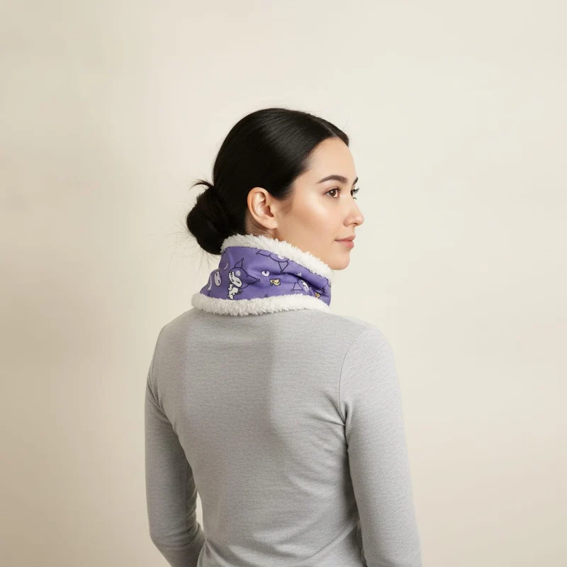 Collo bambina in finta pelliccia - Viola