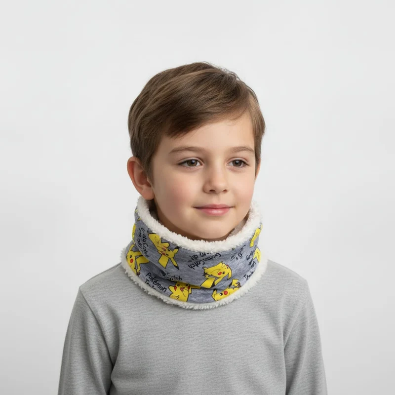 Collo bambino sciarpa con pelliccia finta - Giallo