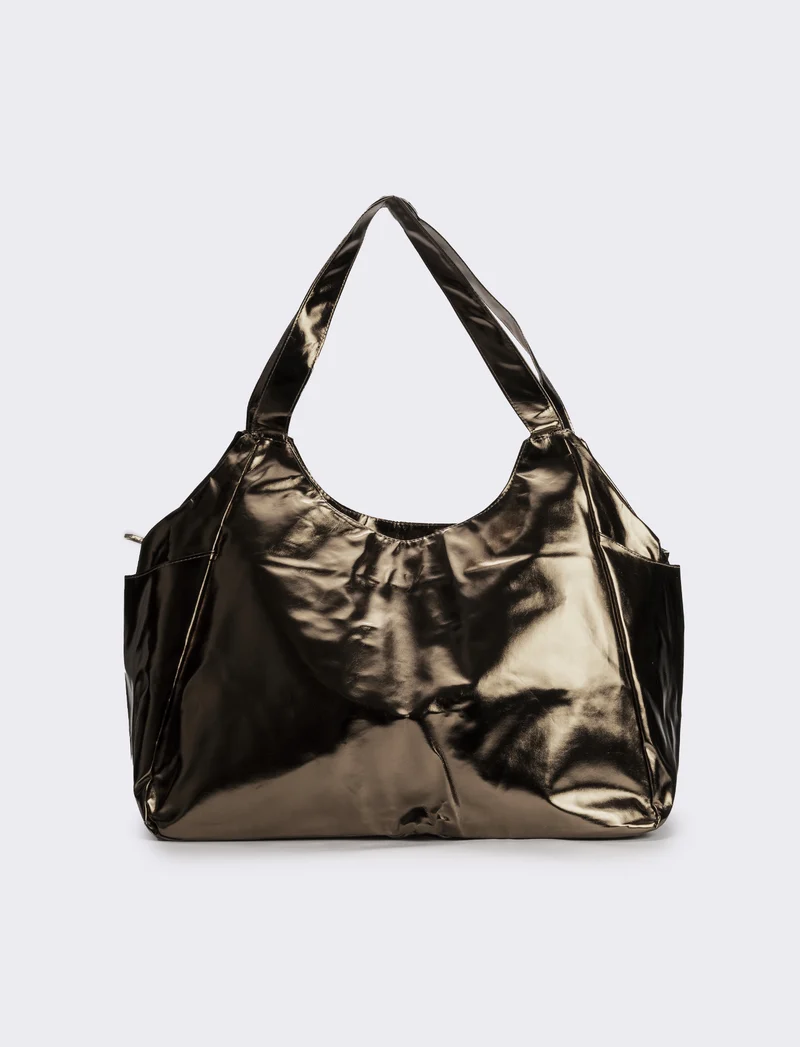 Borsa mare donna da spalla due manici - Oro