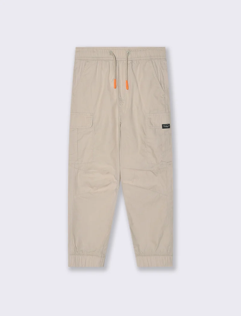 Pantalone modello cargo in cotone da bambino - Beige