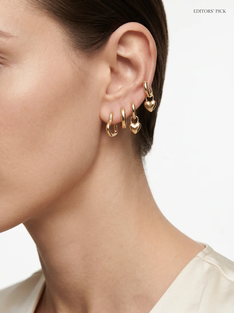 Orecchini: 2 Paia di Cuori - Oro