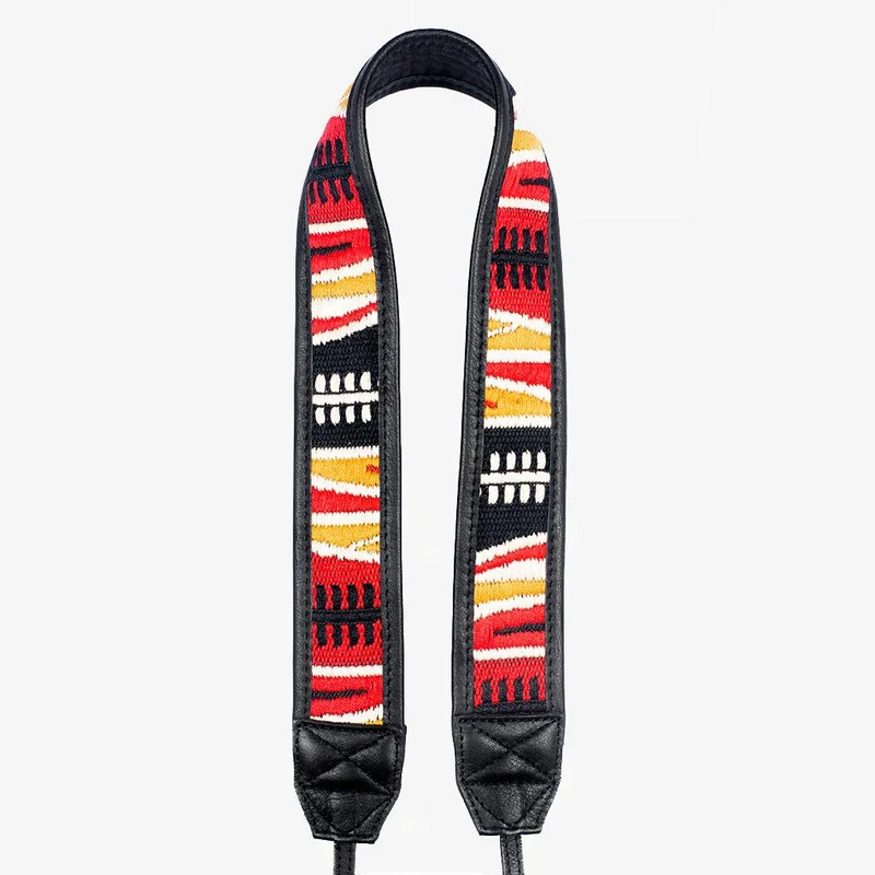 Jaipur #112 - Fabric & Leather camera strap