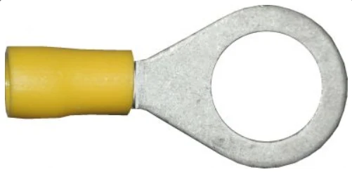Terminali a crimpare ad anello giallo 13 mm / Confezione da 100