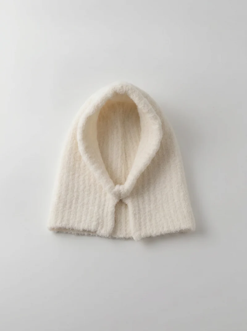 Cappuccio Balaclava elegante - Bianco panna