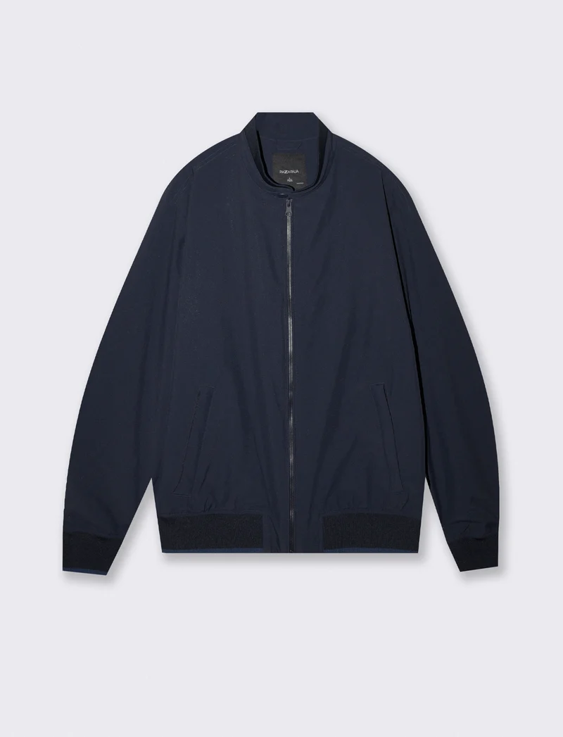 Giubbotto Basic Uomo in Tessuto Tecnico - Blu