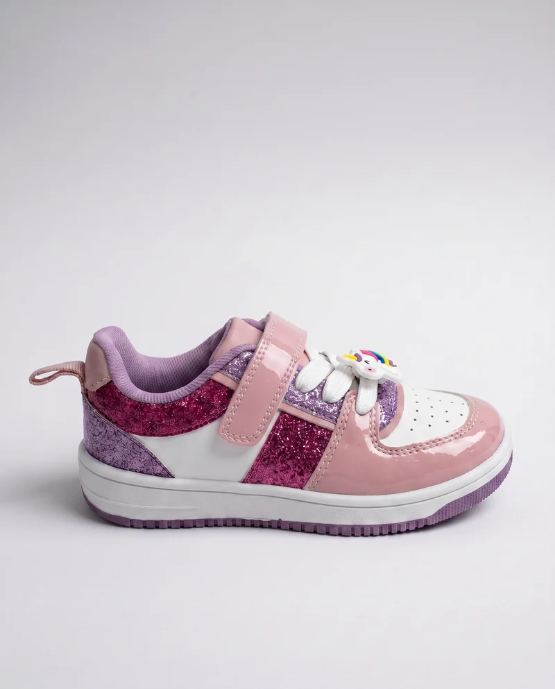 Sneakers multicolor con unicorno per bambina - Bianco