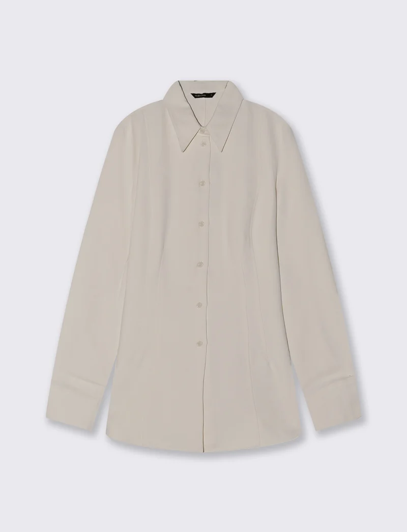 Camicia Slim con Pinces Elegante - Avorio