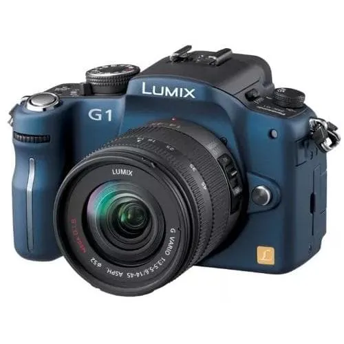 Panasonic DMC-G1 - Blu + Panasonic Lumix G Vario 14-42mm f/3.5-5.6 ASPH Mega OIS f/3.5-5.6