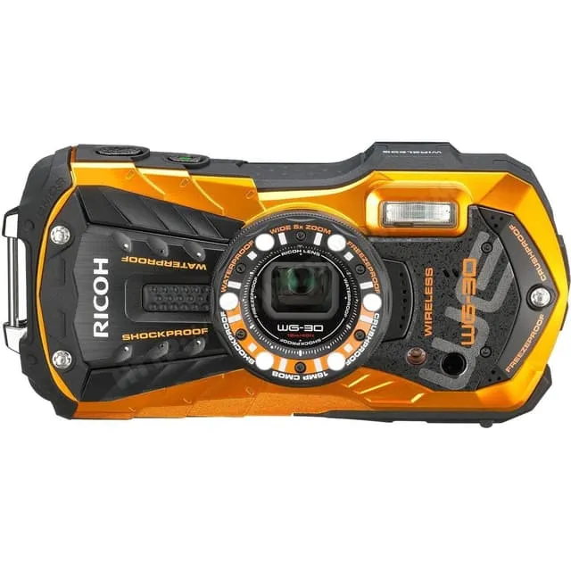 Fotocamera compatta WG-30 - Arancione + Ricoh Wide Zoom 28-140mm f/3.5-5.5 f/3.5-5.5