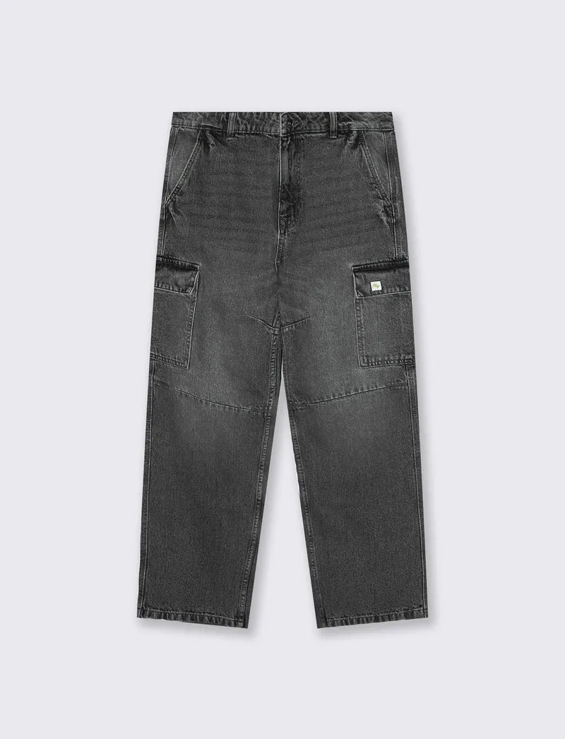 JEANS BAGGY CARGO FIT CON TASCONI SLAVATI - Grigio